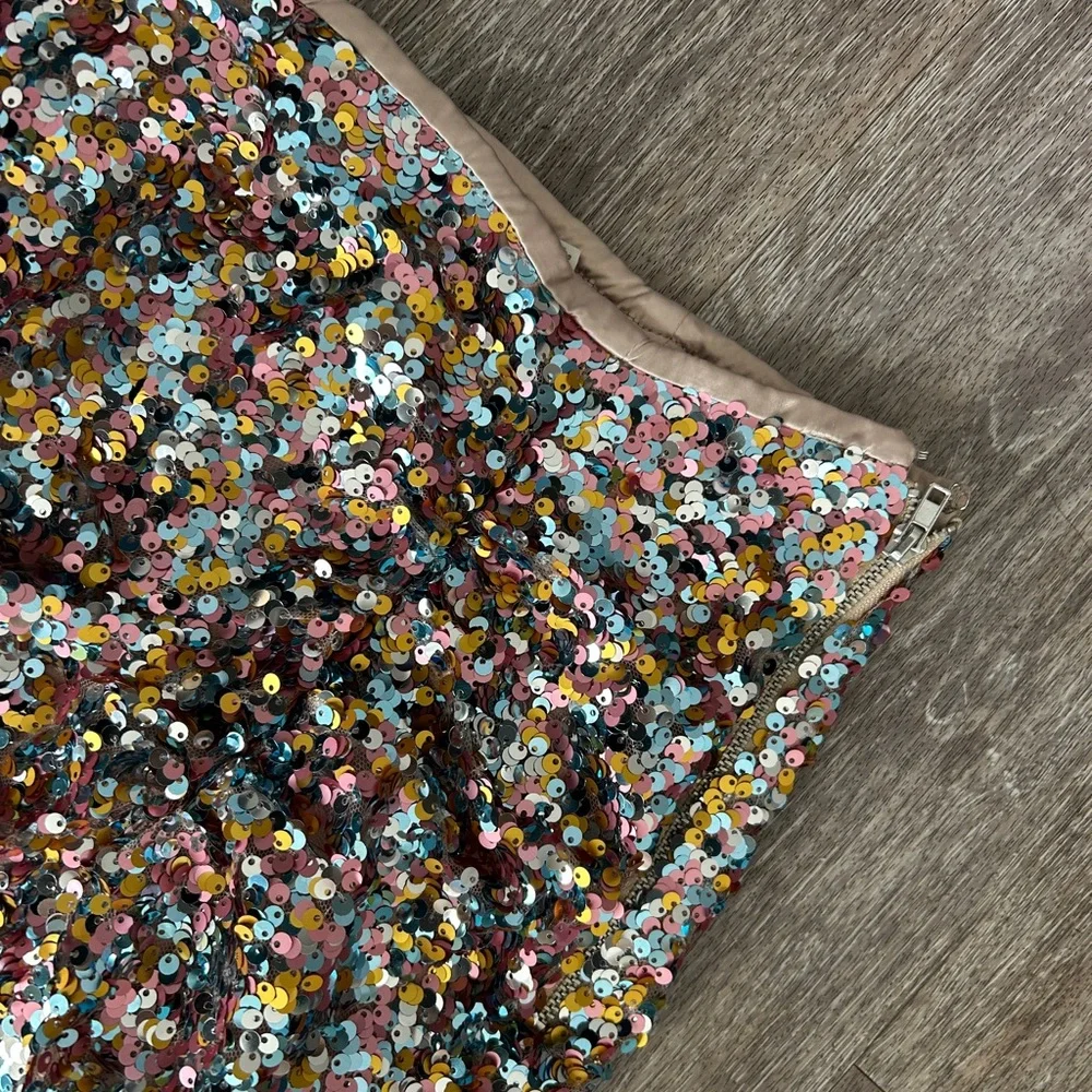Astr Multicolor Sequin Pencil Skirt - Picture 2 of 10